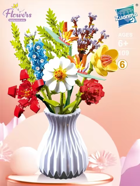 Constructor flower bouquet in a vase F07M9-6(109)-0