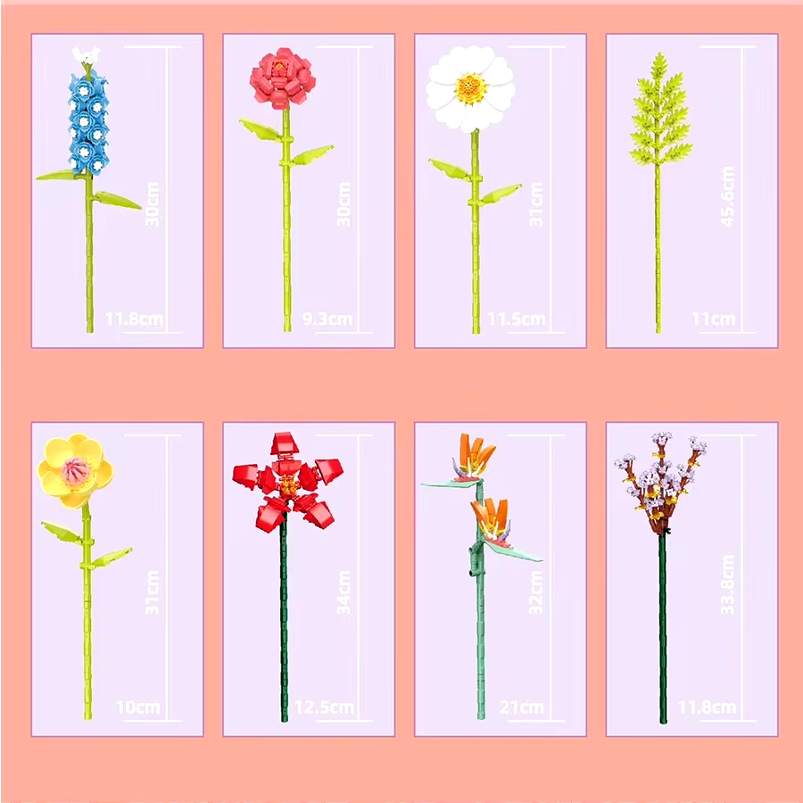 Constructor flower bouquet in a vase F07M9-6(109)-4