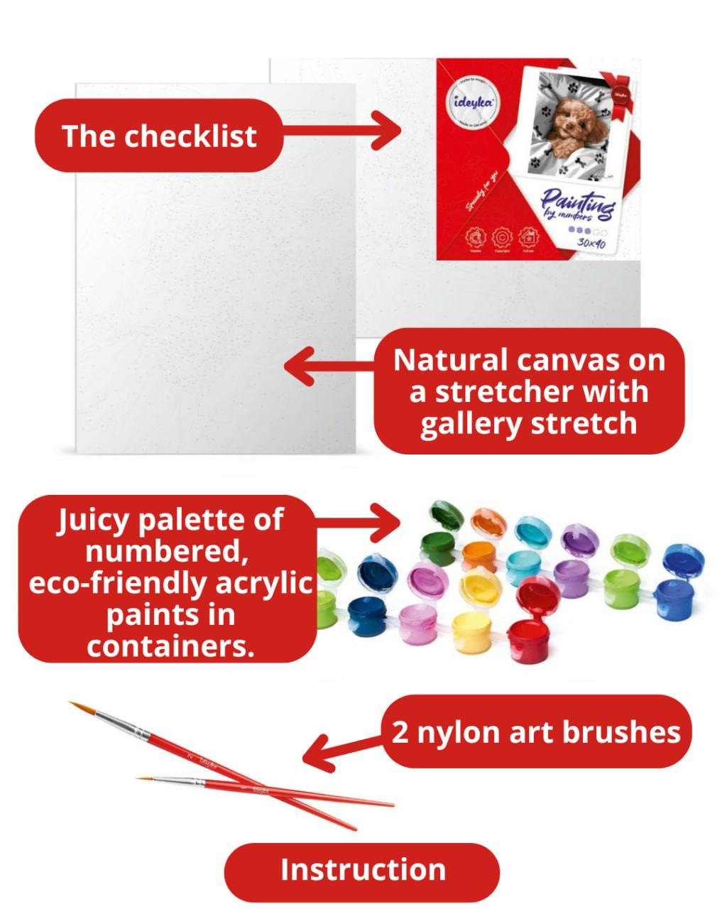 Striped Life Painting by Numbers Kit by Ideyka KHO4366-4