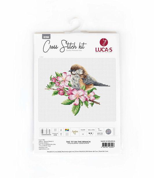 The tit on the branch Counted Cross-Stitch Kit by Luca-S B1194L