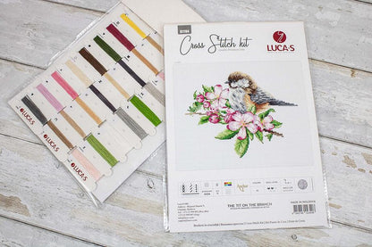 The tit on the branch Counted Cross-Stitch Kit by Luca-S B1194L
