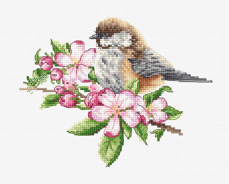 The tit on the branch Counted Cross-Stitch Kit by Luca-S B1194L